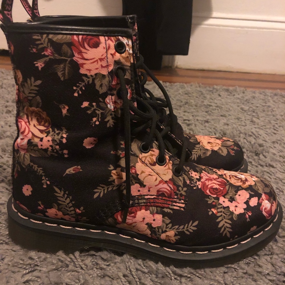 Doc Martin Floral fabric boots